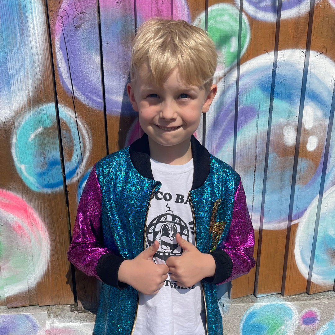 Children's Retro DISCO BABY Printed White T-Shirt