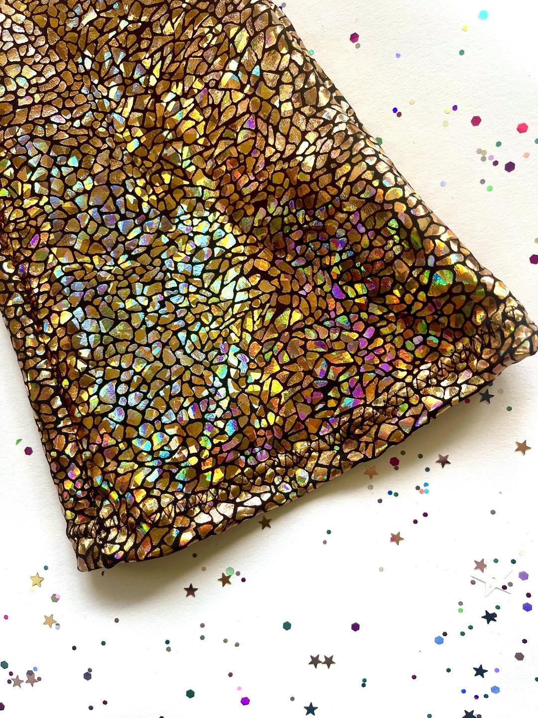 Holographic Sparkly Gold Disco Flares / Leggings / Jazz Pants / Dancewear / Festivalwear / Partywear / Childrenswear / Bellbottoms