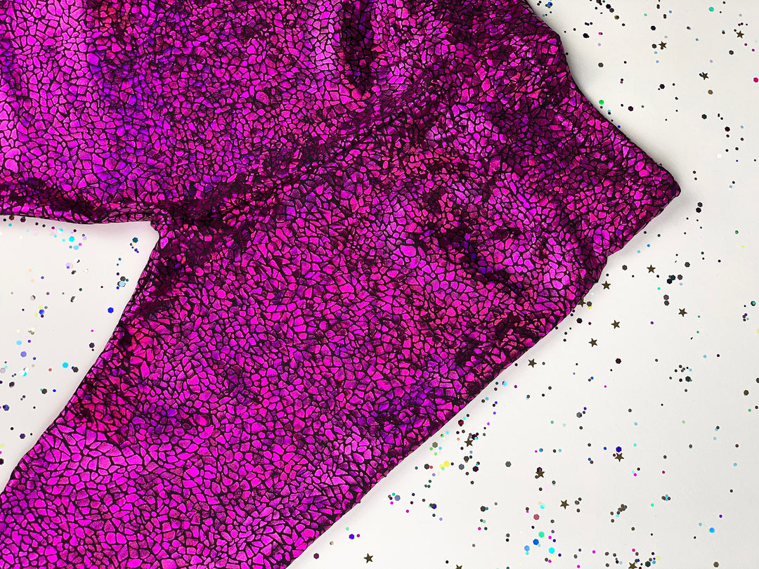 Kids Holographic Pink Leggings