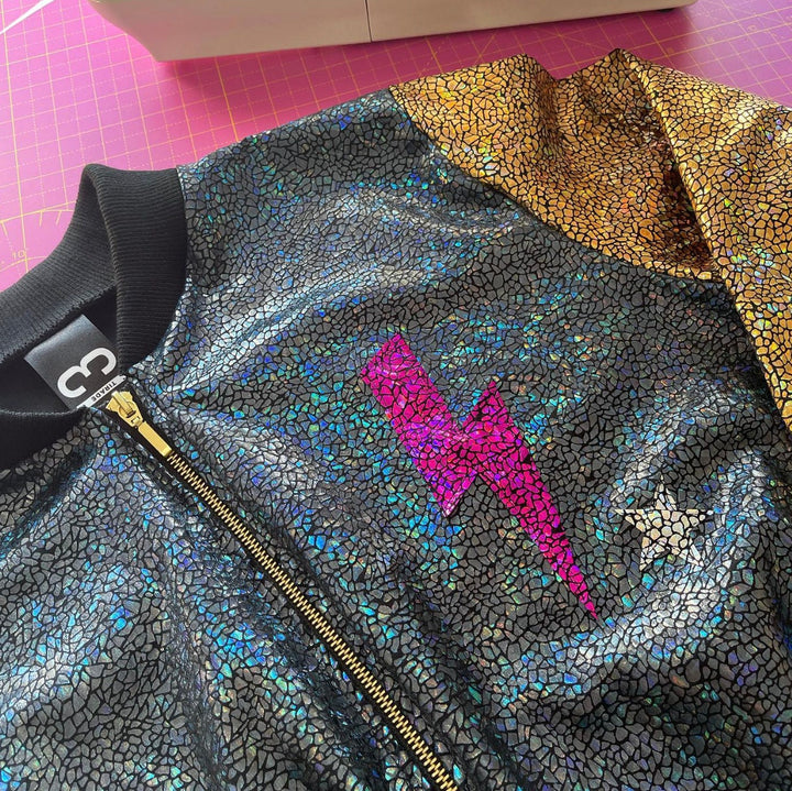 Unisex Holographic Custom Bomber Jacket