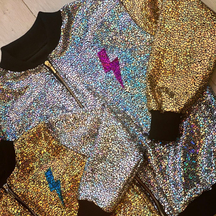 Unisex Holographic Custom Bomber Jacket