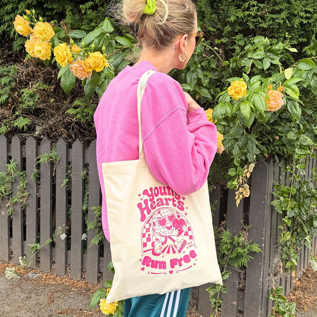 Young Hearts Run Free Disco Tote Bag
