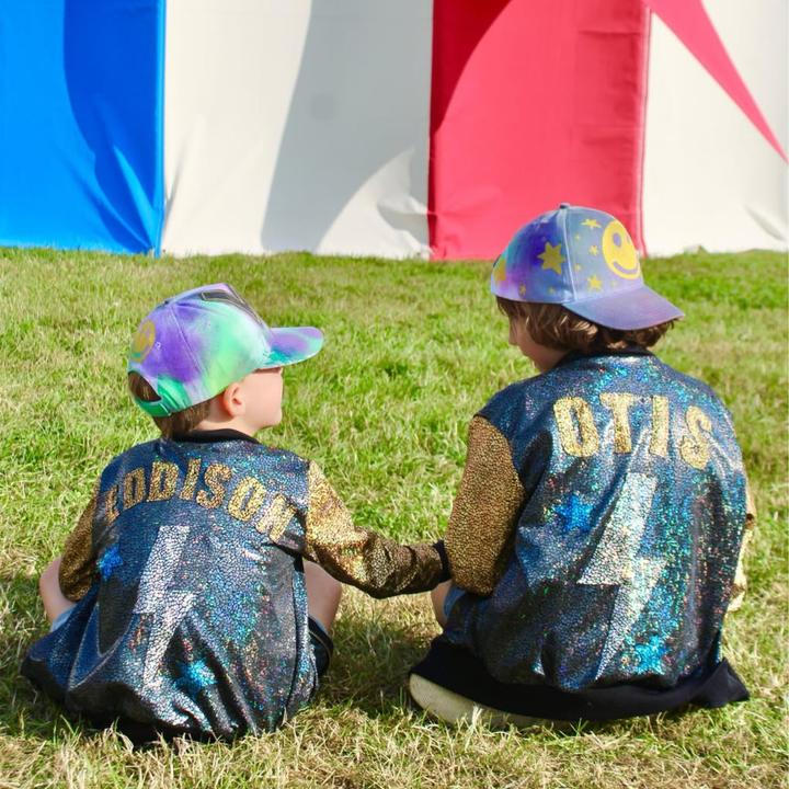 CUSTOM Kids Holographic Disco Bomber Jacket
