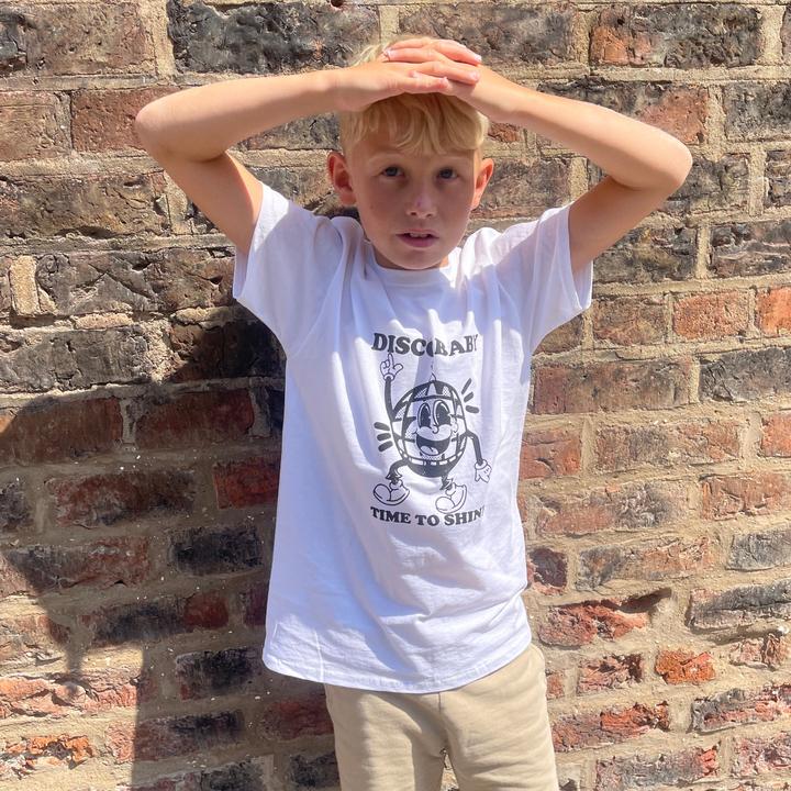 Children's Retro DISCO BABY Printed White T-Shirt