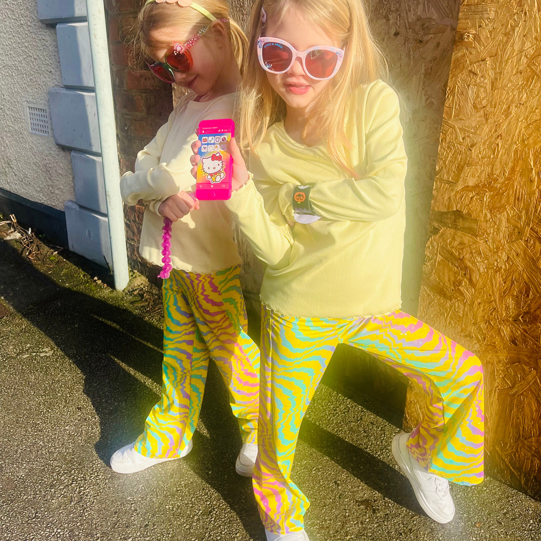 Rave Maze Sparkly Kids Flares / Festival Trousers