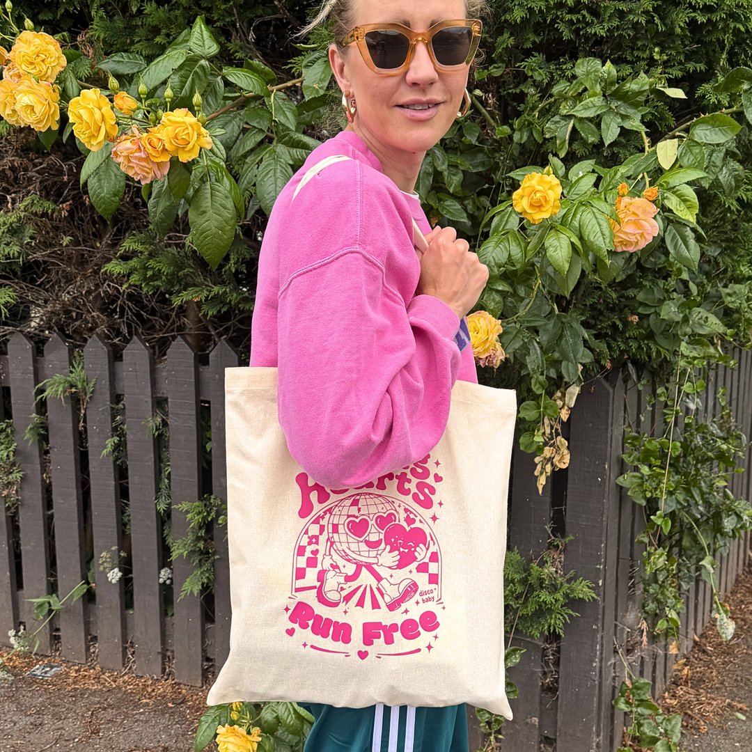 Young Hearts Run Free Disco Tote Bag