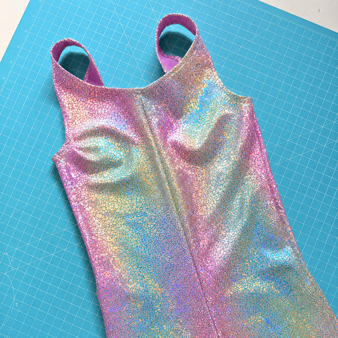 Kids Holographic Rainbow Disco Catsuit
