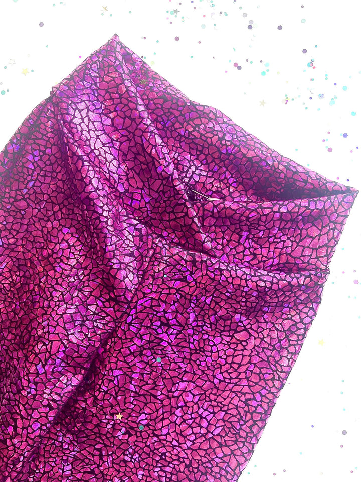 Holographic Sparkly Pink Disco Flares / Leggings / Jazz Pants / Dancewear / Festivalwear / Partywear / Childrenswear / Bellbottoms