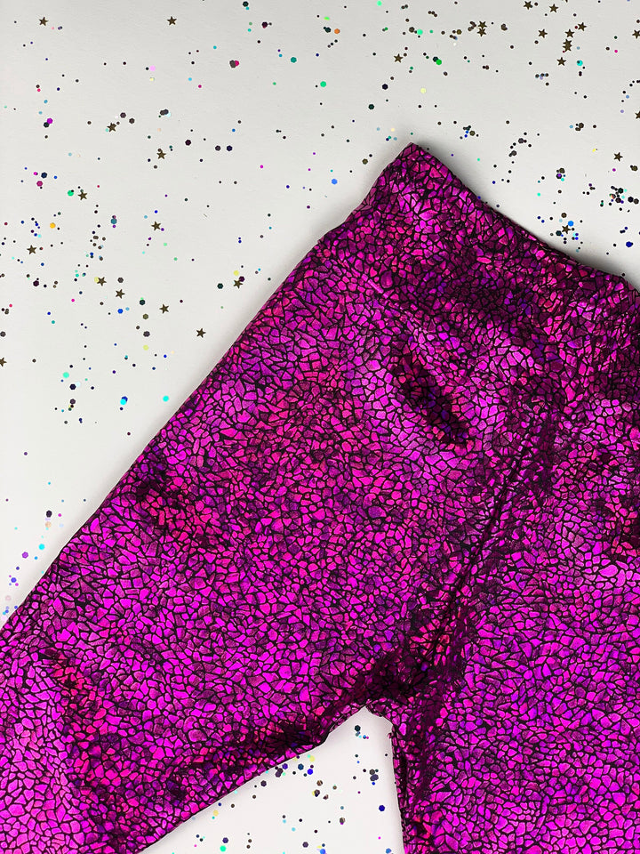 Kids Holographic Pink Leggings