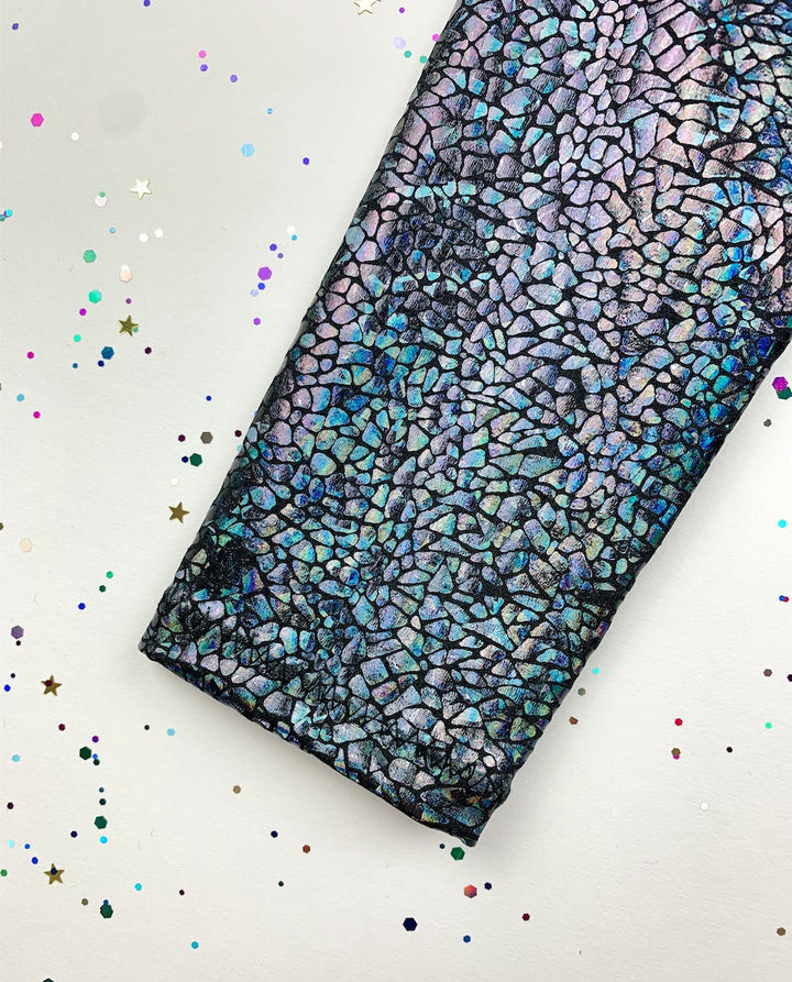 Kids / Childrens Holographic Black Sparkly Leggings