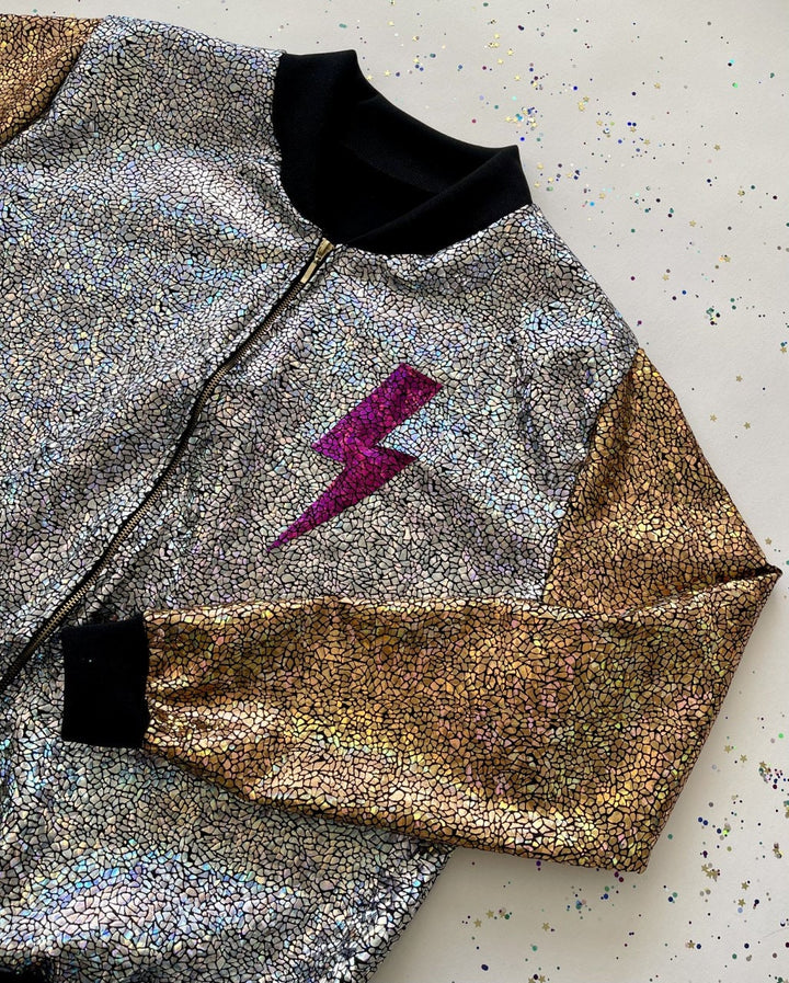 Adults "MAMA" Disco Bomber Jacket / Holographic Jacket / Cool Mother's Day Gift